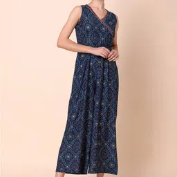 INDYA Bandhani Printed Angrakha Jumpsuit-picture-28
