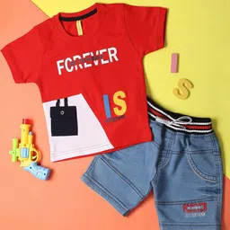 V-Mart Boys Printed T-shirt with Shorts-picture-44