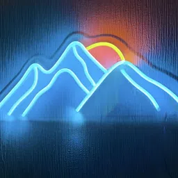 the party planet Blue & Red Mountain Shaped LED Neon Lights-image-61