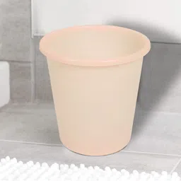 Kuber Industries Cream Colored Portable Garbage Basket 7 L-10