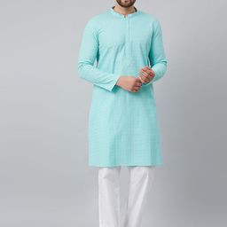 See Designs Men Ethnic Motifs Thread Work Cotton Kurta-image-95