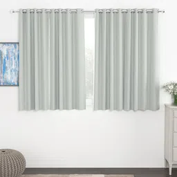 Story@home Grey Set of 4 Blackout Window Curtain- 5 feet-48
