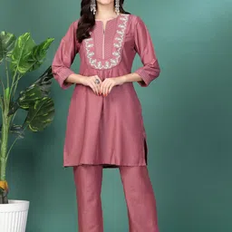 Nayam By Lakshita Women Floral Sequinned Kurta With Palazzos-53