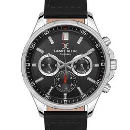 Daniel Klein Men Leather Straps Multi Function Analogue Watch DK.1.13544-2-18