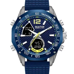 REACTION KENNETH COLE Men Patterned Dial & Textured Straps Analogue Watch KRWGP0069001-14
