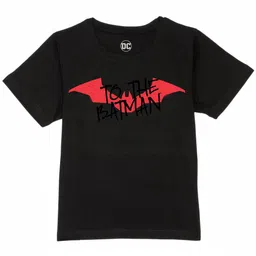 DC by Wear Your Mind Boys Black Batman Pure Cotton T-shirt-image-95