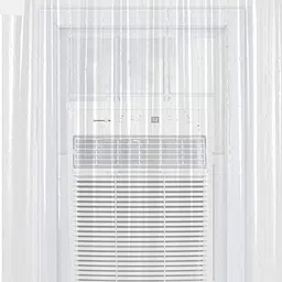 Kuber Industries Transparent Sheer PVC AC Curtain-16
