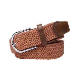 SAMTROH Unisex Tan Woven Design Belt-image-98