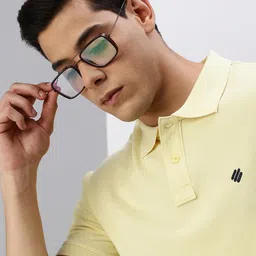 ONN Men Yellow Polo Collar T-shirt-image-96