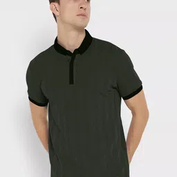 Maniac Striped Polo Collar Cotton Slim Fit T-shirt-image-79