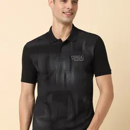 Allen Solly Abstract Printed Polo Collar Cotton T-shirt-image-6