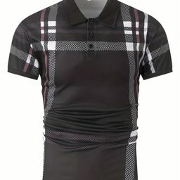 StyleCast x Revolte Men Checked Polo Collar Slim Fit T-shirt-image-73