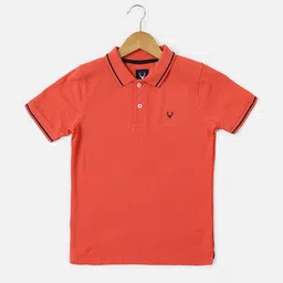 Allen Solly Junior Boys Self Design Polo Collar T-shirt-30