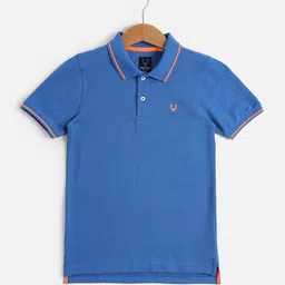 Allen Solly Junior Boys Solid Embroidered Polo Collar T-shirt-image-14
