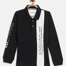 Octave Boys Navy Blue Colourblocked Polo Collar T-shirt-image-39