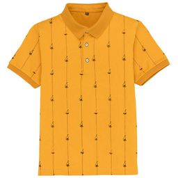 Status Quo Boys Conversational Printed Polo Collar Cotton T-shirt-42