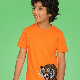 NUSYL Boys Graphic Printed Round Neck T-shirt-image-44