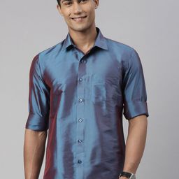 TATTVA Men Blue Slim Fit Casual Shirt-image-58