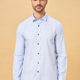 Peregrine by Pantaloons Slim Fit Micro Ditsy Printed Cotton Casual Shirt-image-87