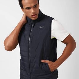 Reebok Ease Sleeveless Stand Collar Padded Jackets-image-93