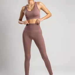 SKNZ Women Purple Solid Tracksuit-picture-3