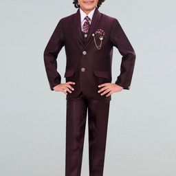 BT DEZINES Boys Single-Breasted 5 Piece Party Suits-38