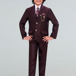 BT DEZINES Boys Single-Breasted 5 Piece Party Suits-21