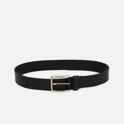 Louis Philippe Men Black Solid Leather Belt-picture-49