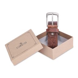 THE CLOWNFISH Men Textured Tang Closure Leather Belt-image-71