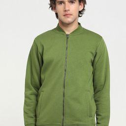 Bewakoof Men Green Zipper Bomber Jacket-34