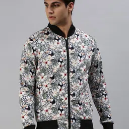VEIRDO Men Floral Lightweight Bomber Jacket-image-36