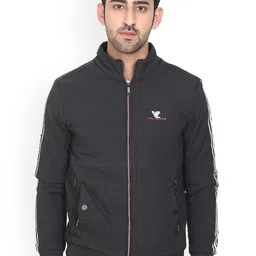 Camey Lightweight Mock Collar Bomber Jacket-image-0