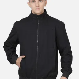 t-base Men Black Lightweight Bomber Jacket-image-27
