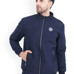Dollar Socks Mock Collar Lightweight Bomber Jacket-38