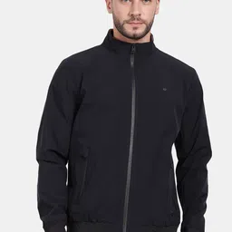 t-base Stand Collar Windcheater Cotton Bomber Jacket-image-14