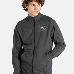 Puma Men Charcoal Grey Cloudspun Training or Gym Bomber Track Jacket-image-6