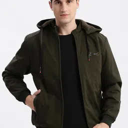 SHOWOFF Hooded Windcheater Rapid-Dry Bomber Jacket-image-40