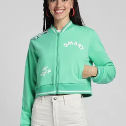 JUNEBERRY Minnie Mouse Graphic Printed Mandarin Collar Fleece Lightweight Bomber Jacket-picture-14