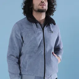 Campus Sutra Suede Windcheater Tailored Jacket-picture-21