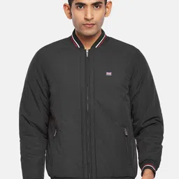BYFORD by Pantaloons Men Black Solid Outdoor Bomber Jacket-picture-26