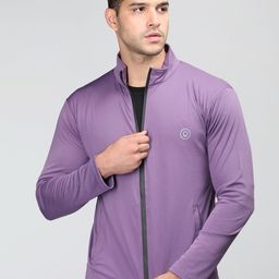 CHKOKKO Mock Collar Long Sleeves Lightweight Sporty Jacket-7