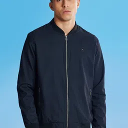 Red Flame Mock Collar Pure Cotton Bomber Jacket-picture-50
