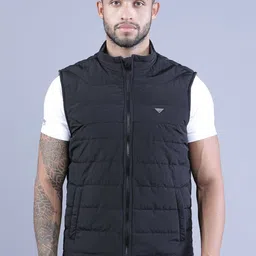 t-base Men Navy Blue Reversible Windcheater Padded Jacket-picture-38