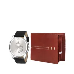MARKQUES Men Black & Brown Solid Leather Accessory Gift Set-image-94