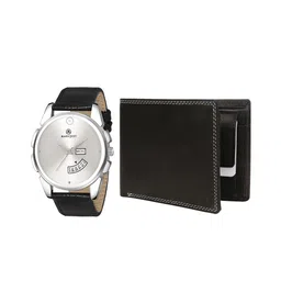 MARKQUES Men Black Textured Leather Accessory Gift Set-image-99