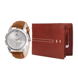 MARKQUES Men Brown Textured Leather Accessory Gift Set-image-91