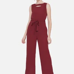 BAESD Cut-Out Sleeveless Waist Tie-Ups Basic Jumpsuit-picture-39