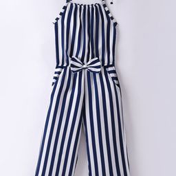 CrayonFlakes Girls Striped Basic Jumpsuit-image-114