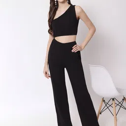 Orchid Blues Black Basic Jumpsuit-image-25