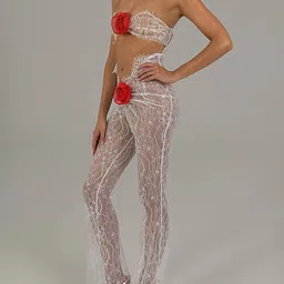 LULU & SKY Self Design Strapless Basic Jumpsuit-picture-57